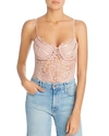 Bardot Britney Lace & Mesh Bodysuit - 100% Exclusive In Powder Pink