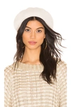 JANESSA LEONE JANESSA LEONE PETE CASHMERE BERET IN WHITE.,JNES-WA19