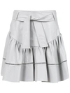 ANDREA BOGOSIAN ANDREA BOGOSIAN LEATHER SKIRT - GREY