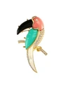 KENNETH JAY LANE Embellished Parrot Pin