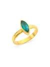 GURHAN Delicate Hue 24K Yellow Gold & Emerald Stacking Ring