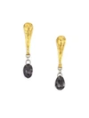 GURHAN Delicate Black Diamond & 24K and 18K Yellow Gold Briolette Earrings