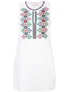 TORY BURCH EMBROIDERED SHIFT DRESS