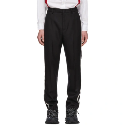Moncler 2  1952 Black Wide Sport Trousers In 144-999.blk