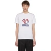 MONCLER MONCLER 2 MONCLER 1952 WHITE LOGO T-SHIRT