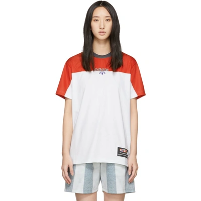 Adidas Originals By Alexander Wang Logo Bicolour T-shirt In Multicolor