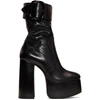 SAINT LAURENT SAINT LAURENT BLACK LEATHER BILLY PLATFORM BOOTS