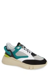 Buscemi Veloce Leather And Suede Trainers In Multicoloured