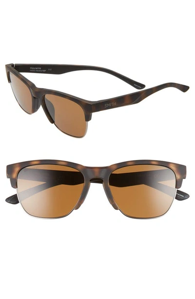 Smith Haywire 55mm Chromapop™ Polarized Sunglasses In Matte Havana/ Brown