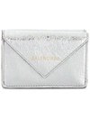 BALENCIAGA BALENCIAGA PAPER ZA MINI WALLET - 银色