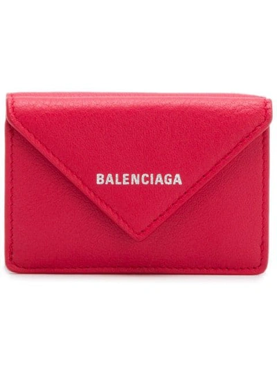 Balenciaga Paper Za Mini Wallet - 红色 In Red