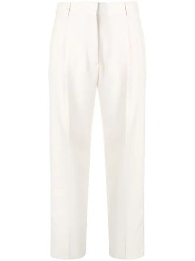 See By Chloé High-rise Gathered Straight-leg Trousers In Pink