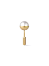 Shihara Half Pearl Earring 45° In Metallic