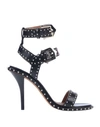 Givenchy Elegant Studded High 100mm Sandal, Black In Black