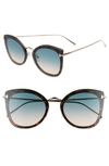 TOM FORD 62MM OVERSIZE BUTTERFLY SUNGLASSES,FT0657W6255Z
