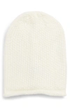 REBECCA MINKOFF SIMPLE SOLID SLOUCHY BEANIE - IVORY,RM3000390