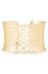 Kendra Scott Mystic Bazaar - Candice Wide Cuff In Gold Filigree