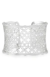 Kendra Scott 'mystic Bazaar - Candice' Wide Cuff In Silver Filigree