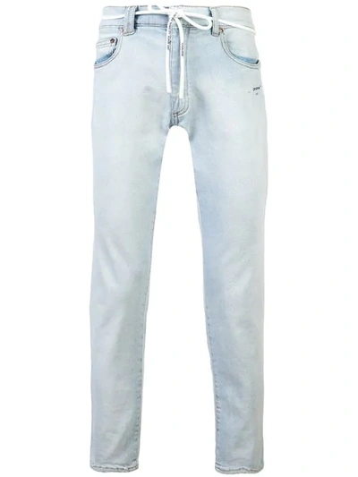 Off-white Slim-fit Jeans In Blue