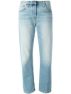 The Row Ashland Cropped Mid-rise Straight-leg Jeans In Light Blue