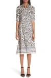 ALTUZARRA LEOPARD PRINT SILK SHIRTDRESS,318-321 861