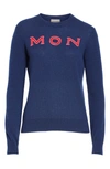 MONCLER EMBROIDERED CASHMERE SWEATER,E10939094550A9005