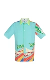 MAISON MARGIELA PRINTED POPLIN BUTTON-UP SHIRT,S50DL0378