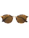 Ray Ban Round Frame Sunglasses In Brown