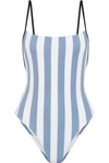 SOLID & STRIPED WOMAN THE CHELSEA STRIPED SWIMSUIT LIGHT BLUE,AU 4146401443435479