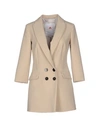 Peuterey Double Breasted Pea Coat In Beige