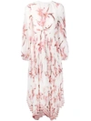 ZIMMERMANN ZIMMERMANN PLEATED TWIST FRONT DRESS - 白色