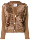 JORGE VAZQUEZ JORGE VAZQUEZ FUR PANELS CARDIGAN - BROWN