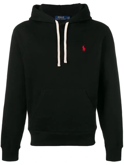 Polo Ralph Lauren Cotton-blend Zip Hoodie In Black