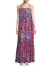 FUZZI SWIM Floral Print Maxi Dress,0400099813396