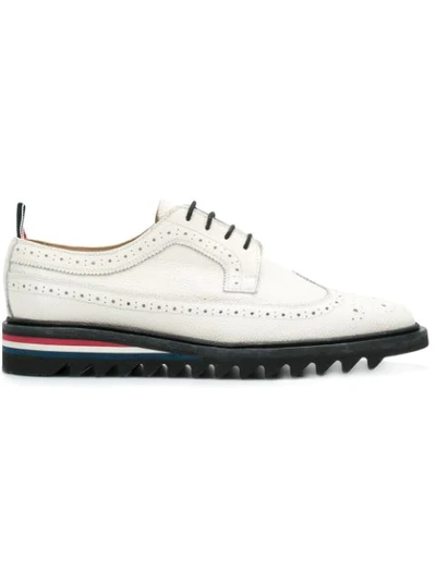 Thom Browne Threaded Sole Longwing Brogue In White