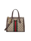 Gucci Ophidia Medium Top Handle Bag In Neutrals