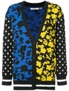 ALICE AND OLIVIA CONTRAST PANEL CARDIGAN