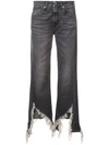 R13 DISTRESSED BOOTCUT JEANS