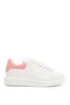 Alexander Mcqueen Classic Low-top Sneakers In White Flamingo Pink|bianco