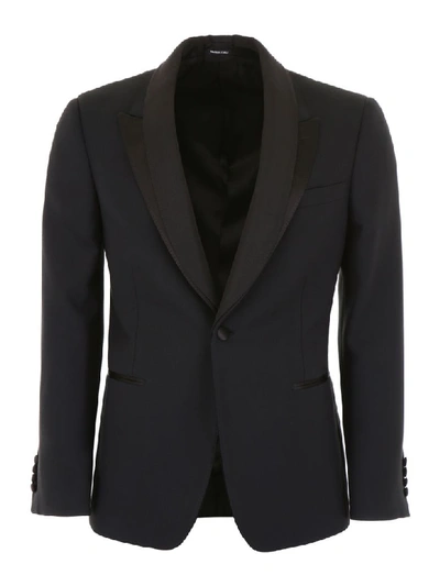 Alexander Mcqueen Shawl-lapel Tuxedo Jacket In Black