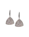 STEPHEN DWECK CARVED CUT CARVED QUARTZ TRIANGLE DROP EARRINGS,PROD211110014