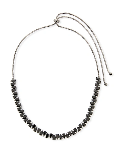 Fallon Monarch Jagged Edge Crystal Choker Necklace In Gray