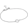 Monica Vinader Riva Mini Circle Sterling Silver And Diamond Bracelet In Silver