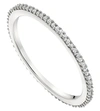 Monica Vinader Skinny Sterling Silver And Diamond Eternity Ring In Silver