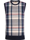 BURBERRY CHECK CASHMERE TANK TOP