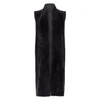 GUSHLOW & COLE STAND COLLAR LONG SHEARLING GILET,2962114