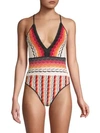 MISSONI Maglieria Sfumata Plunging One-Piece Swimsuit