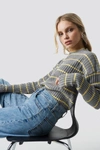 TRENDYOL STRIPED KNITTED SWEATER - GREY