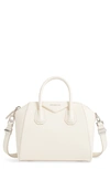 GIVENCHY 'SMALL ANTIGONA' LEATHER SATCHEL - IVORY,BB05117012