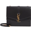 SAINT LAURENT SULPICE LEATHER SHOULDER BAG - BLACK,5326290SX0W